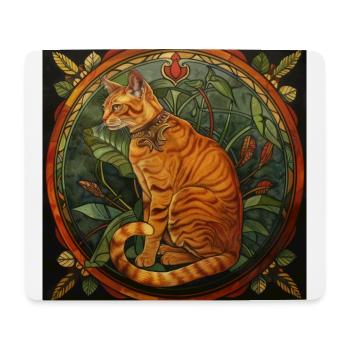 Katze, katzenmotiv, geschenk, geschenkideen katzen - Mousepad (Querformat) - Weiß - Vorne