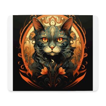 Chat, motif de chat, vintage, cadeau - Tapis de souris (format paysage) - blanc - Devant