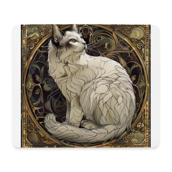 Chat, motif de chat, vintage, cadeau - Tapis de souris (format paysage) - blanc - Devant