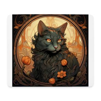 Katze, katzenmotiv, vintage, geschenk - Mousepad (Querformat) - Weiß - Vorne