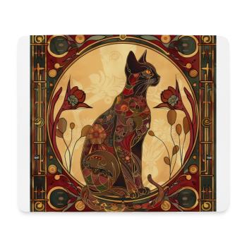 Chat, motif de chat, vintage, cadeau - Tapis de souris (format paysage) - blanc - Devant