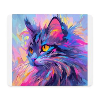 chat, motif de chat, anime, cadeau, idées cadeaux - Tapis de souris (format paysage) - blanc - Devant