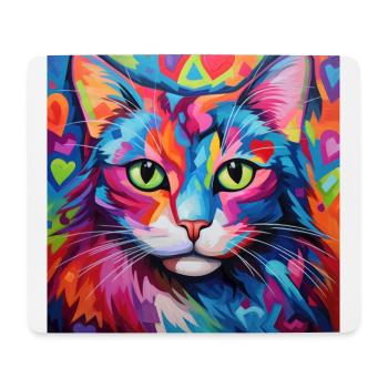 Katze, katzenmotiv, herz, geschenk, geschenkideen - Mousepad (Querformat) - Weiß - Vorne