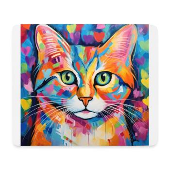 Katze, katzenmotiv, herz, geschenk, geschenkideen - Mousepad (Querformat) - Weiß - Vorne