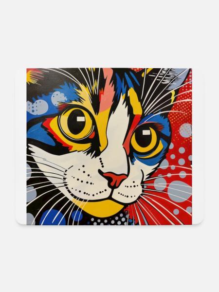 Katze, katzenmotiv, comic, geschenk, geschenkideen - Mousepad (Querformat) - Weiß