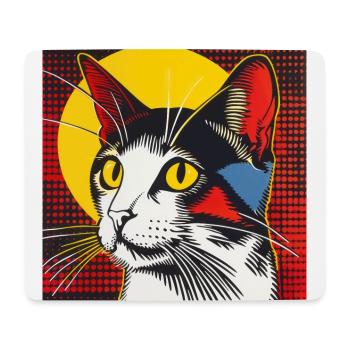 Katze, katzenmotiv - Mousepad (Querformat) - Weiß - Vorne
