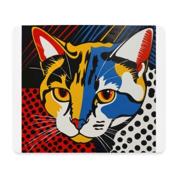 Katze, katzenmotiv - Mousepad (Querformat) - Weiß - Vorne