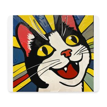 Cat, Cat Motif - Mouse Pad (horizontal) - white - Front