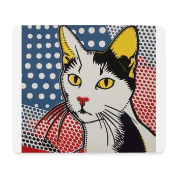 Katze, katzenmotiv - Mousepad (Querformat) - Weiß - Vorne