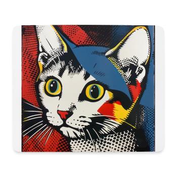 Katze, katzenmotiv - Mousepad (Querformat) - Weiß - Vorne