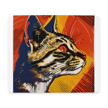 Cat, Cat Motif - Mouse Pad (horizontal) - white - Front