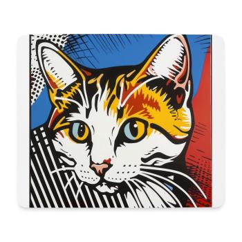 Katze, katzenmotiv - Mousepad (Querformat) - Weiß - Vorne