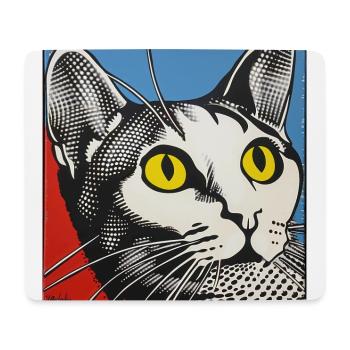 Cat, Cat Motif - Mouse Pad (horizontal) - white - Front