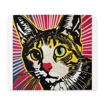 Cat, Cat Motif - Mouse Pad (horizontal) - white - Front