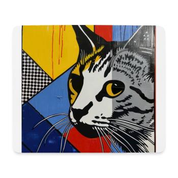 Katze, katzenmotiv - Mousepad (Querformat) - Weiß - Vorne