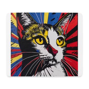 Cat, Cat Motif - Mouse Pad (horizontal) - white - Front