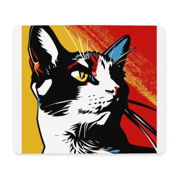 Cat, Cat Motif - Mouse Pad (horizontal) - white - Front