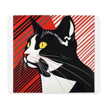 Cat, Cat Motif - Mouse Pad (horizontal) - white - Front