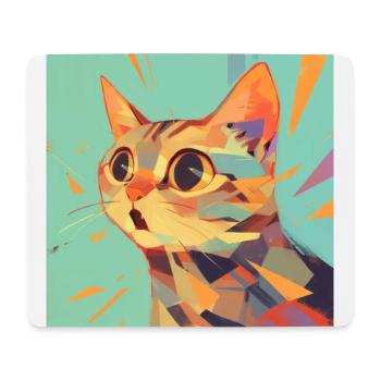 Katze, katzenmotiv - Mousepad (Querformat) - Weiß - Vorne