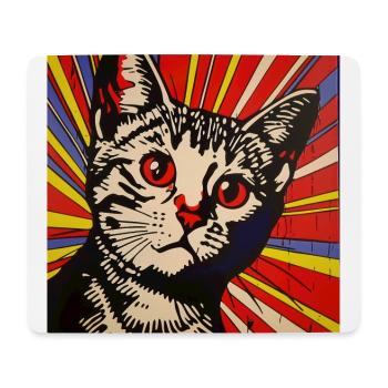 Katze, katzenmotiv - Mousepad (Querformat) - Weiß - Vorne