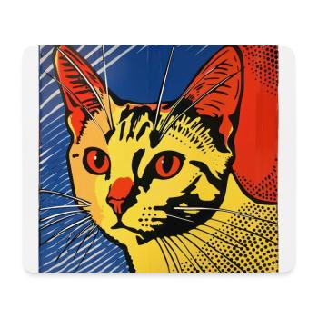 Cat, Cat Motif - Mouse Pad (horizontal) - white - Front