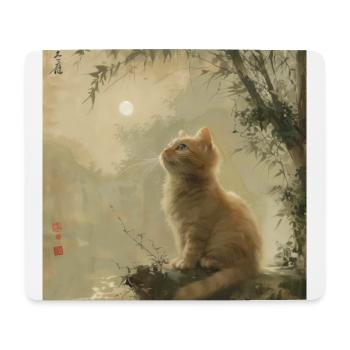 Cat, Cat Motif - Mouse Pad (horizontal) - white - Front