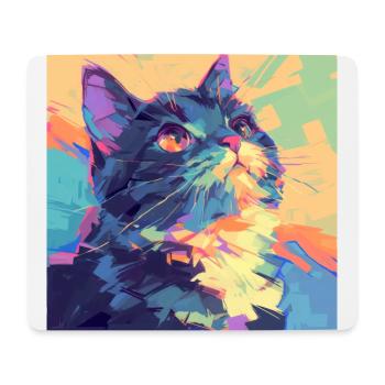 Katze, katzenmotiv - Mousepad (Querformat) - Weiß - Vorne