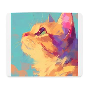 Cat, Cat Motif - Mouse Pad (horizontal) - white - Front