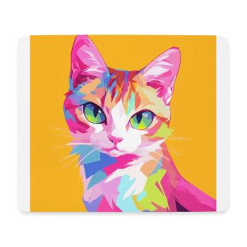 Katze, katzenmotiv - Mousepad (Querformat) - Weiß - Vorne