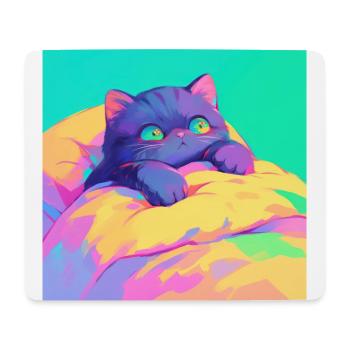 Katze, katzenmotiv - Mousepad (Querformat) - Weiß - Vorne
