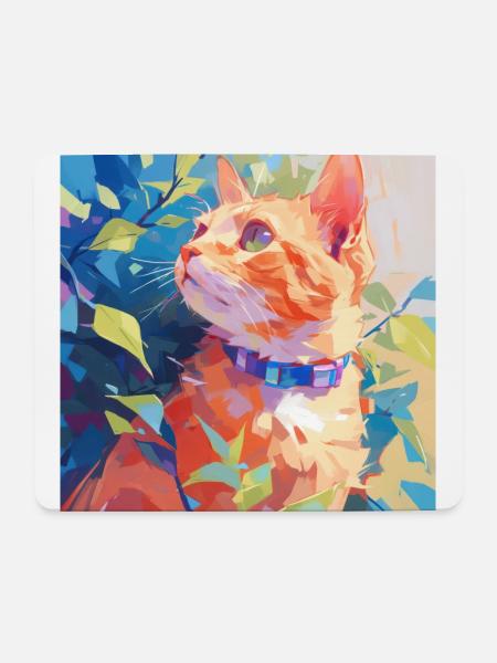 Katze, katzenmotiv - Mousepad (Querformat) - Weiß