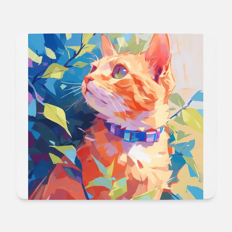 Katze, katzenmotiv - Mousepad (Querformat) - Weiß