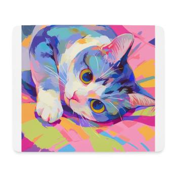 Cat, Cat Motif - Mouse Pad (horizontal) - white - Front