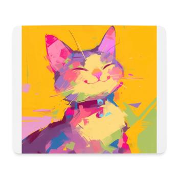 Chat, Motif De Chat - Tapis de souris (format paysage) - blanc - Devant