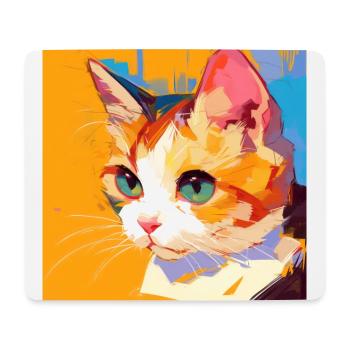 Cat, Cat Motif - Mouse Pad (horizontal) - white - Front