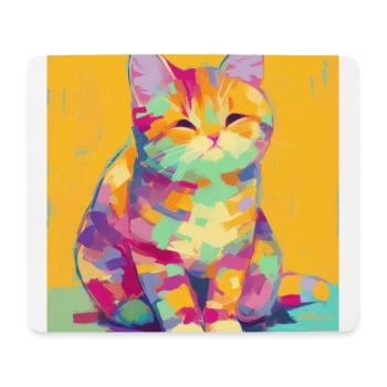 Cat, Cat Motif - Mouse Pad (horizontal) - white - Front