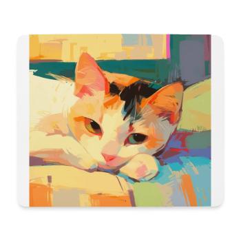 Cat, Cat Motif - Mouse Pad (horizontal) - white - Front