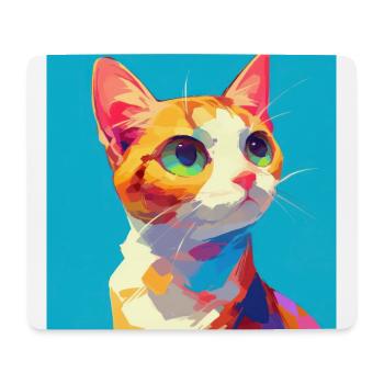 Cat, Cat Motif - Mouse Pad (horizontal) - white - Front