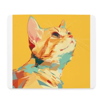 Chat, Motif De Chat - Tapis de souris (format paysage) - blanc - Devant
