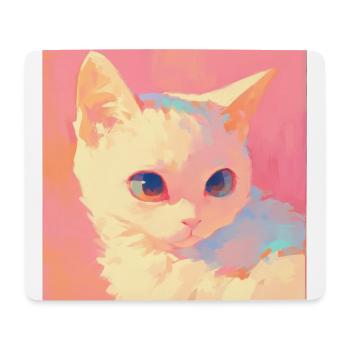 Cat, Cat Motif - Mouse Pad (horizontal) - white - Front
