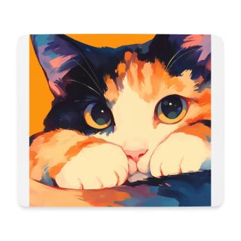 Chat, Motif De Chat - Tapis de souris (format paysage) - blanc - Devant