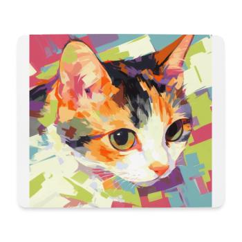 Cat, Cat Motif - Mouse Pad (horizontal) - white - Front