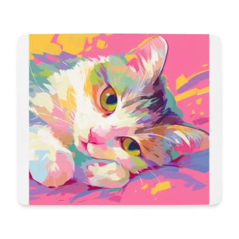 Cat, Cat Motif - Mouse Pad (horizontal) - white - Front