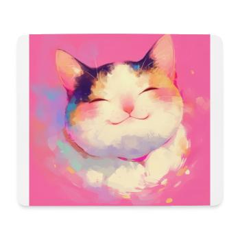Chat, Motif De Chat - Tapis de souris (format paysage) - blanc - Devant