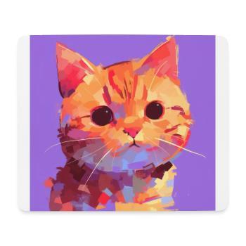 Chat, Motif De Chat - Tapis de souris (format paysage) - blanc - Devant