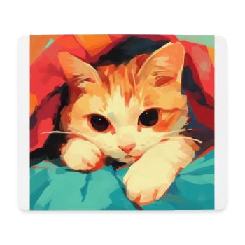Cat, Cat Motif - Mouse Pad (horizontal) - white - Front