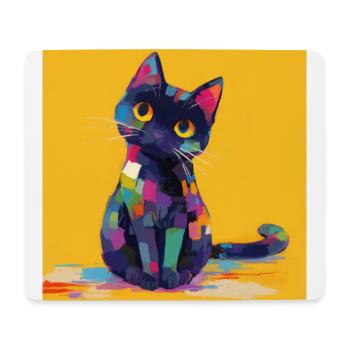 Cat, Cat Motif - Mouse Pad (horizontal) - white - Front