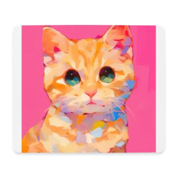 Cat, Cat Motif - Mouse Pad (horizontal) - white - Front