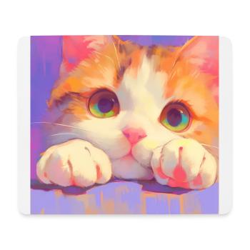Cat, Cat Motif - Mouse Pad (horizontal) - white - Front