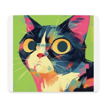 Katze, katzenmotiv - Mousepad (Querformat) - Weiß - Vorne
